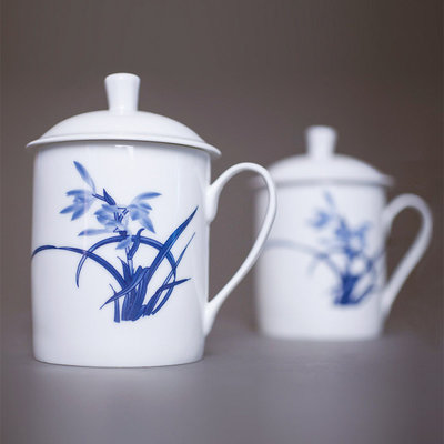 紅葉 簡(jiǎn)約景德鎮(zhèn)陶瓷青花瓷茶杯 高白瓷實(shí)用瓷器茶杯2頭杯君蘭紅葉陶瓷紫砂杯